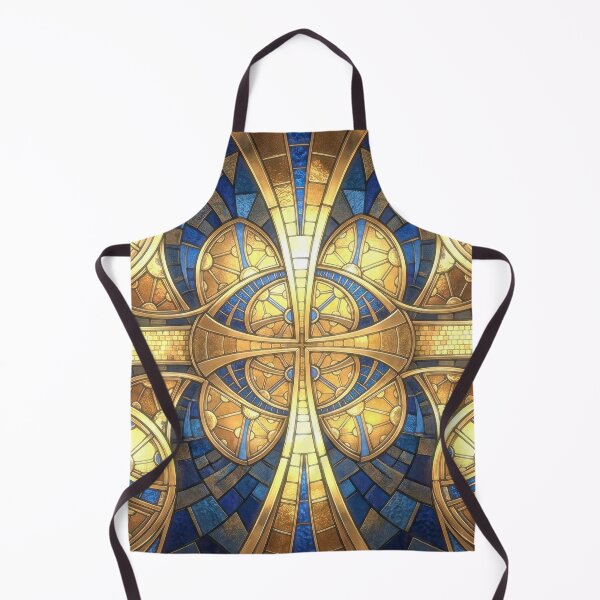 Item preview, Golden Celestial Stained Glass Mandala designed and sold by Frackxion.
