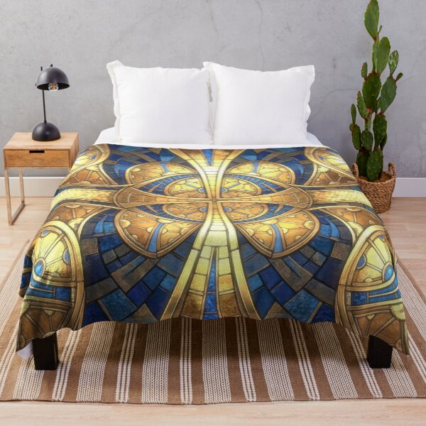 Item preview, Golden Celestial Stained Glass Mandala designed and sold by Frackxion.
