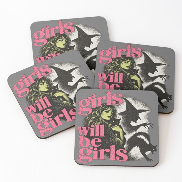 Item preview, Girls Will Be Girls for Witchy Cat Lovers designed and sold by POD DYNASTY | Original Print On Demand T-Shirt Graphics.