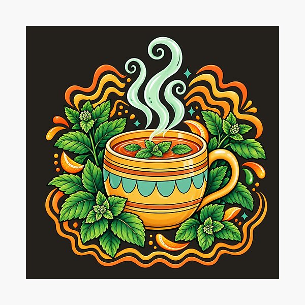 Item preview, Cozy Peppermint Tea with Orange and Mint designed and sold by PunchDrop.