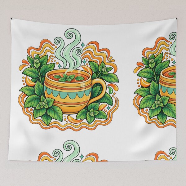 Item preview, Cozy Peppermint Tea with Orange and Mint designed and sold by PunchDrop.