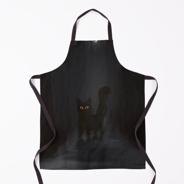 Item preview, Shadowy Black Cat Glowing Yellow Eyes Moonlit Forest designed and sold by AlexaFurqan.