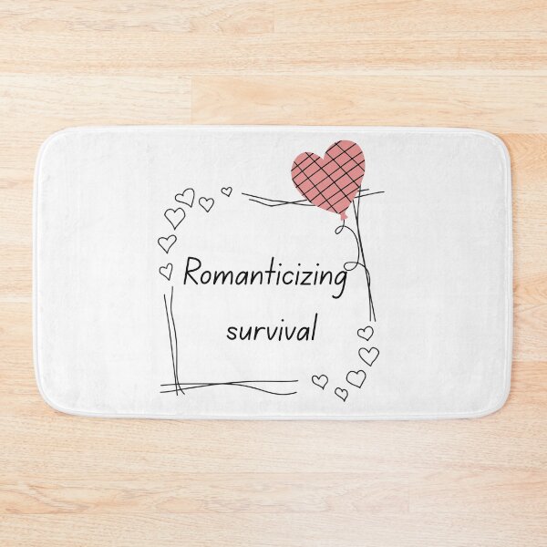 Item preview, Romanticizing Survival Minimalist Heart Quote - Whimsical Doodle Frame Sticker designed and sold by Rehnair.