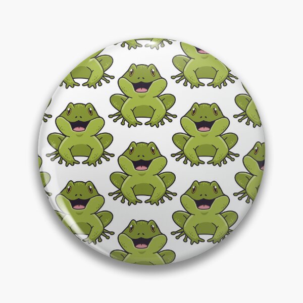 Item preview, Cute Happy Frog Pattern - Seamless Green Frogs designed and sold by NAMASTHE WORLD.