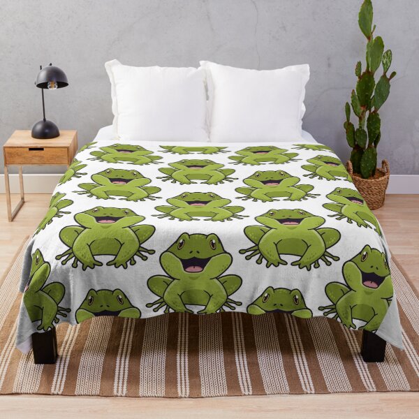 Item preview, Cute Happy Frog Pattern - Seamless Green Frogs designed and sold by NAMASTHE WORLD.