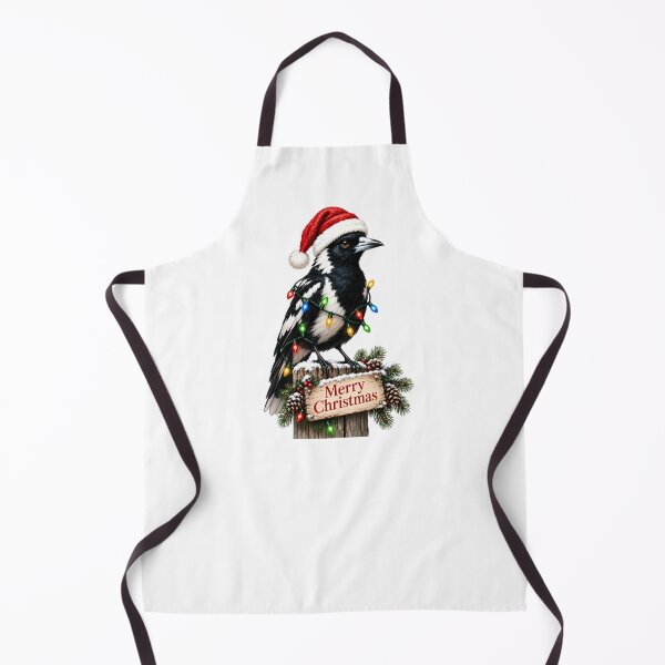 Item preview, Merry Christmas Magpie – Festive Magpie with Christmas Lights designed and sold by SVALANART.