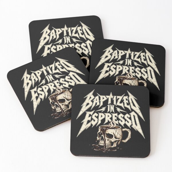 Item preview, Baptized in Espresso Skull Coffee designed and sold by Kaurisdigital.