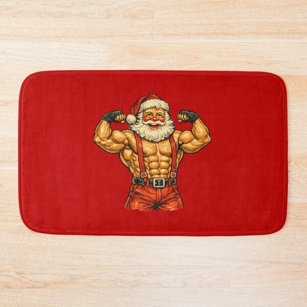 Item preview, Funny Vintage Santa Claus Bodybuilder Retro 1950s Christmas Gift designed and sold by Artycom.