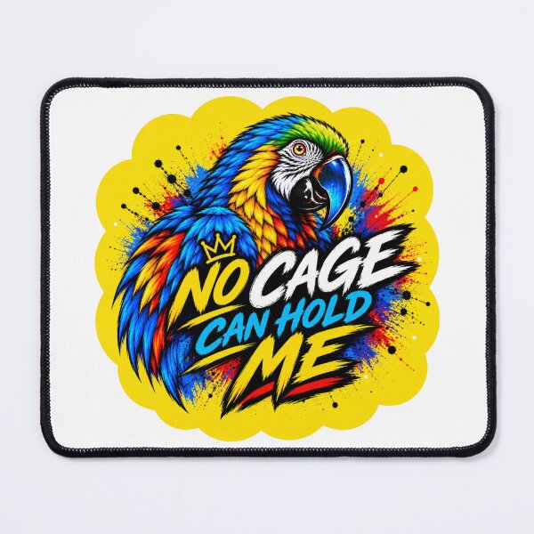 Item preview, No Cage Can Hold Me – Colorful Macaw Street Art designed and sold by SidneiSampaioStudio.