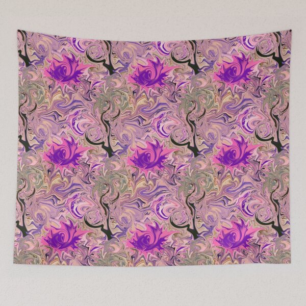 Item preview, Abstract liquid marble seamless pattern with central swirl designed and sold by Lukyanovart.