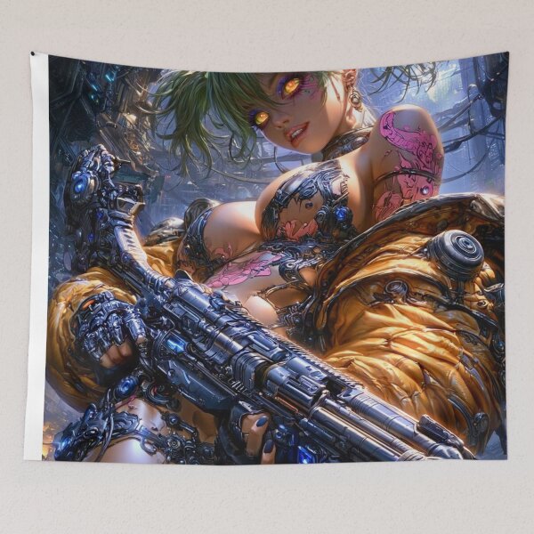 Item preview, Rebecca / Becca 2.0 - Cyberpunk Sci Fi Anime art designed and sold by Delerat7.