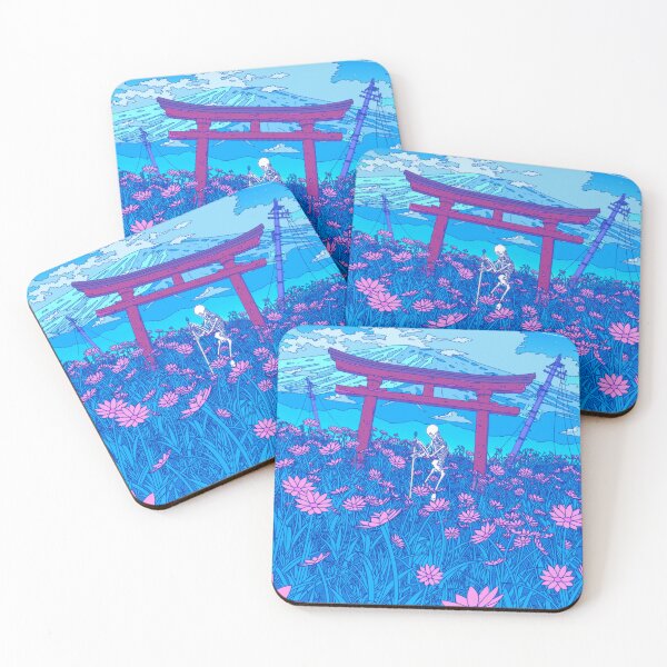 Item preview, Vaporwave Torii Gate and Mount Fuji Landscape designed and sold by exhozt.