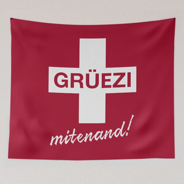 Item preview, Grüezi Mitenand! (Swiss Flag / Switzerland) designed and sold by MrFaulbaum.
