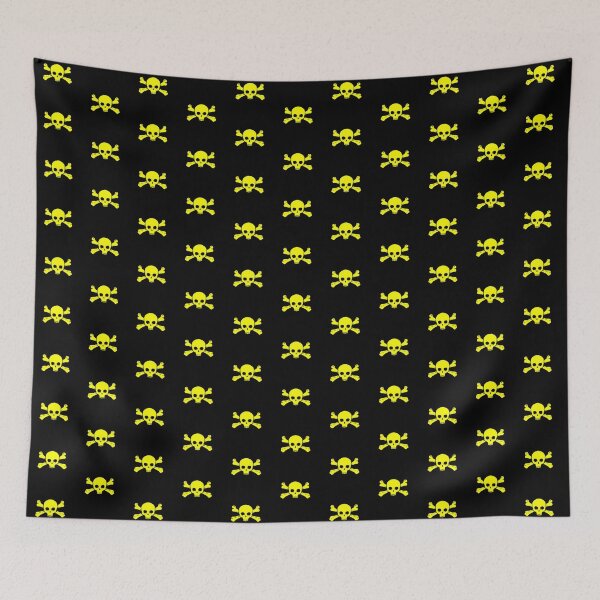 Item preview, Yellow Halloween Jolly Roger Skull Design designed and sold by pattern-archive.