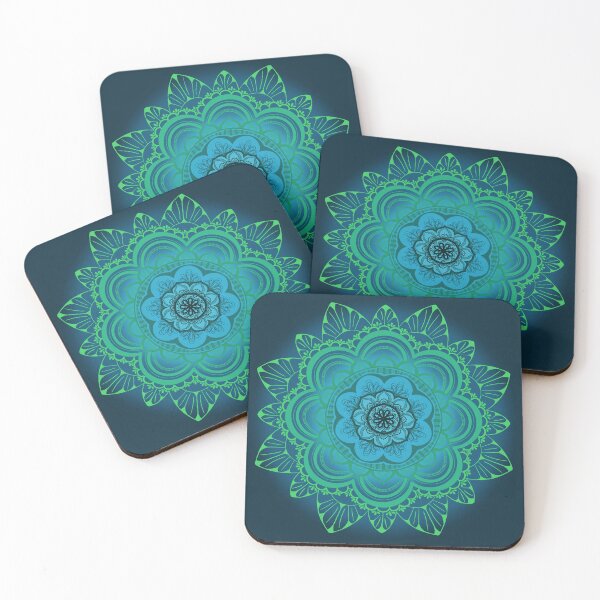 Item preview, Blue and Green Mandala Art designed and sold by B-wills-2-art.