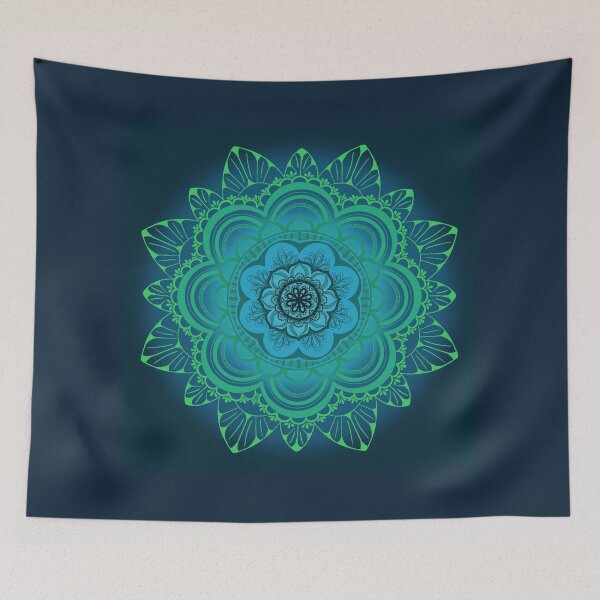 Item preview, Blue and Green Mandala Art designed and sold by B-wills-2-art.