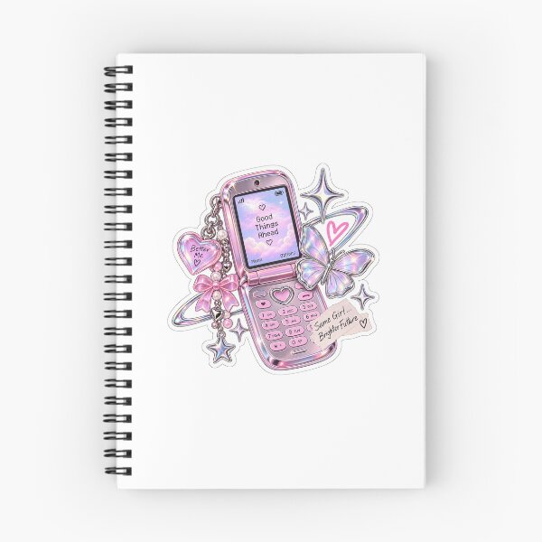 Item preview, Y2K Flip Phone Good Things Ahead Aesthetic Sticker designed and sold by Dikons.