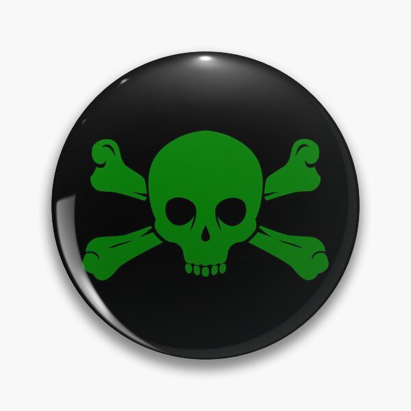 Item preview, Green Halloween Jolly Roger Skull Design designed and sold by pattern-archive.