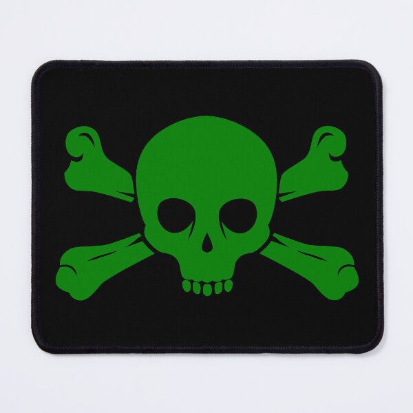 Item preview, Green Halloween Jolly Roger Skull Design designed and sold by pattern-archive.