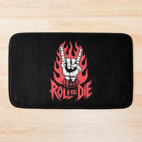 Item preview, Roll Till Die Flaming Skeleton Skateboard Design designed and sold by TipTop GFX.
