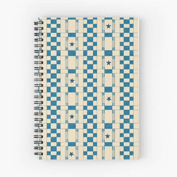 Item preview, Blue and Cream Star Check Americana Quilt designed and sold by AKateWillett.
