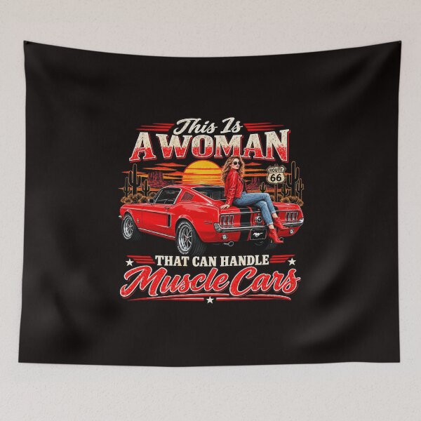 Item preview, This Is A Woman That Can Handle Muscle Cars T-Shirt designed and sold by TZehrfeldPhotos.
