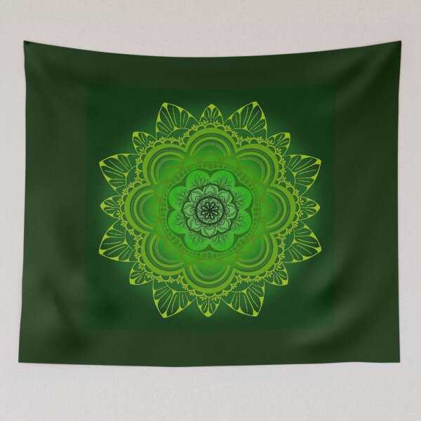 Item preview, Green Mandala print designed and sold by B-wills-2-art.