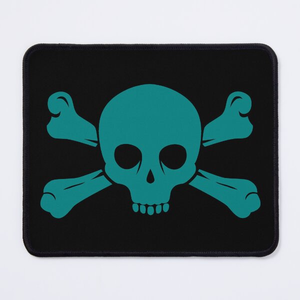 Item preview, Teal Halloween Jolly Roger Skull Design designed and sold by pattern-archive.