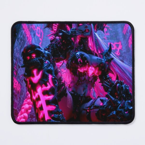 Item preview, Neon Oni Girl - Cyberpunk Sci Fi Anime art designed and sold by Delerat7.