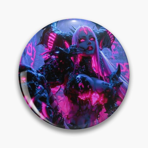 Item preview, Neon Oni Girl - Cyberpunk Sci Fi Anime art designed and sold by Delerat7.