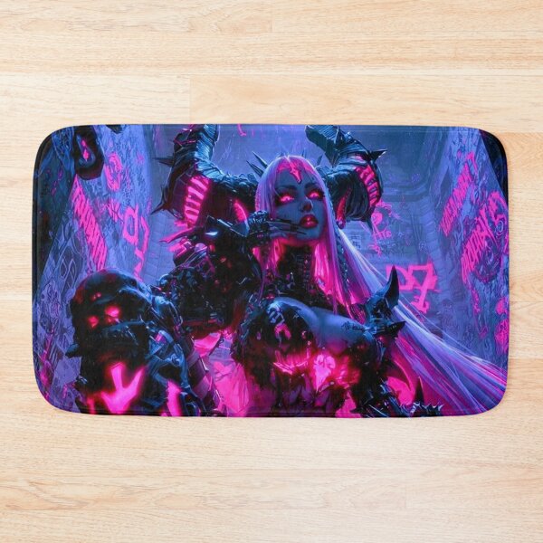 Item preview, Neon Oni Girl - Cyberpunk Sci Fi Anime art designed and sold by Delerat7.