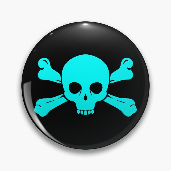 Item preview, Cyan Halloween Jolly Roger Skull Design designed and sold by pattern-archive.