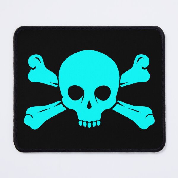 Item preview, Cyan Halloween Jolly Roger Skull Design designed and sold by pattern-archive.