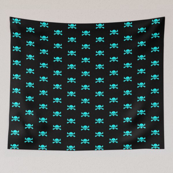 Item preview, Cyan Halloween Jolly Roger Skull Design designed and sold by pattern-archive.