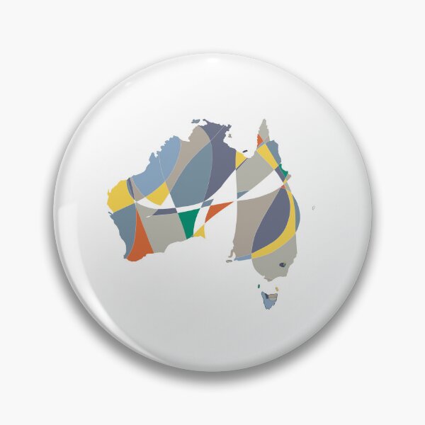 Item preview, Blue & Red Shard Australia Map - Colourful States Line Art designed and sold by iampaulmorris.