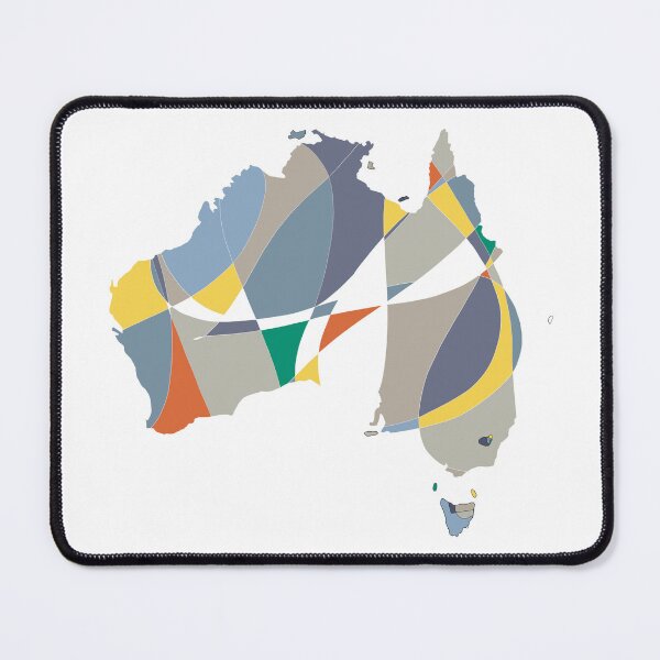 Item preview, Blue & Red Shard Australia Map - Colourful States Line Art designed and sold by iampaulmorris.