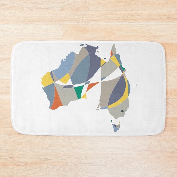 Item preview, Blue & Red Shard Australia Map - Colourful States Line Art designed and sold by iampaulmorris.