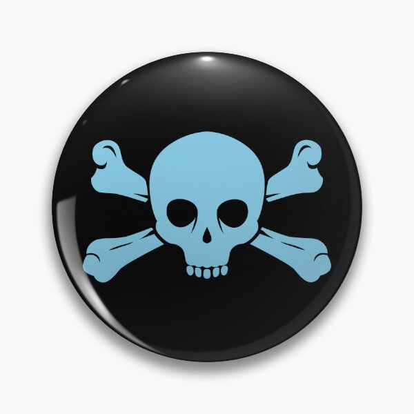 Item preview, Sky Blue Halloween Jolly Roger Skull Design designed and sold by pattern-archive.
