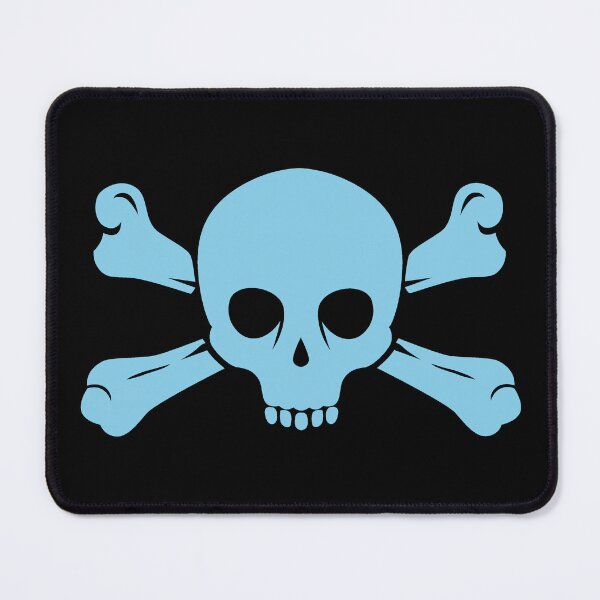 Item preview, Sky Blue Halloween Jolly Roger Skull Design designed and sold by pattern-archive.