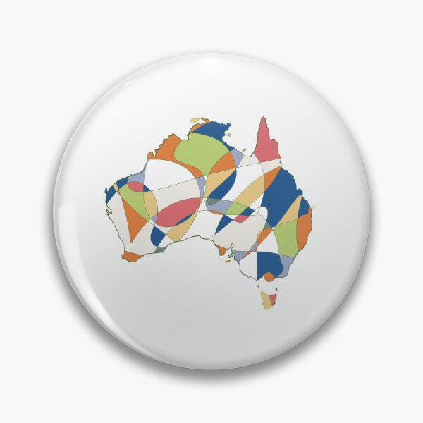 Item preview, Multicolour Shard Australia Map - Colourful States Line Art designed and sold by iampaulmorris.