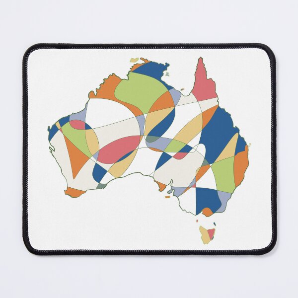 Item preview, Multicolour Shard Australia Map - Colourful States Line Art designed and sold by iampaulmorris.