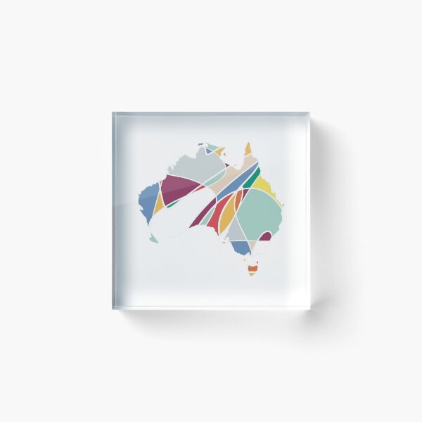 Item preview, Purple & Multicolour Shard Australia Map - Colourful States Line Art designed and sold by iampaulmorris.