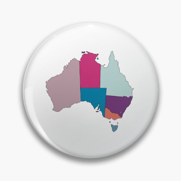 Item preview, Purple & Pink States Australia Map - Colourful States Line Art designed and sold by iampaulmorris.