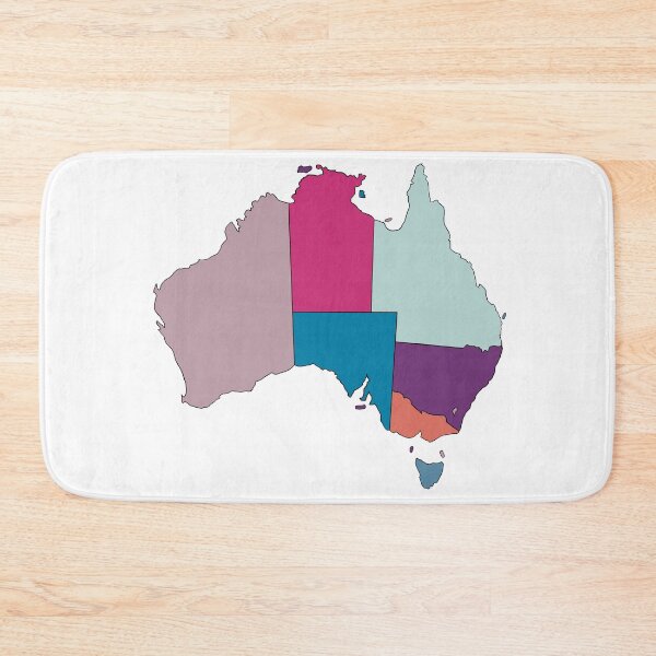 Item preview, Purple & Pink States Australia Map - Colourful States Line Art designed and sold by iampaulmorris.