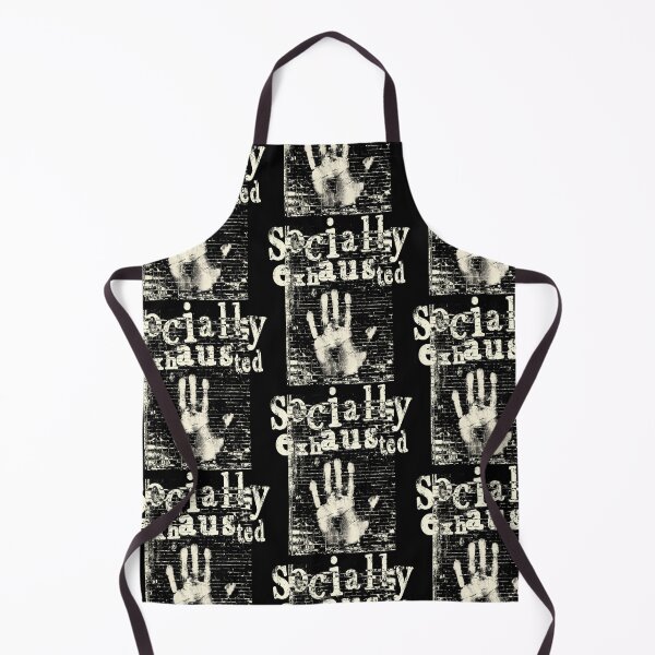 Item preview, Socially Exhausted White Grunge Typography designed and sold by AreKreative.