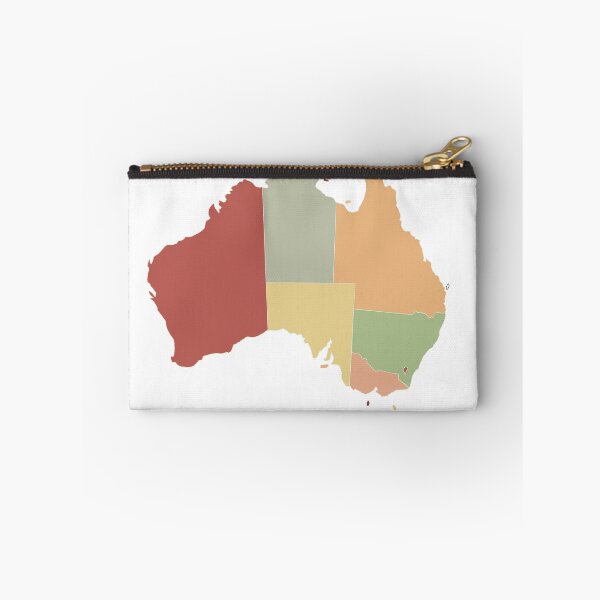 Item preview, Peach & Multicolour States Australia Map - Colourful States Line Art designed and sold by iampaulmorris.