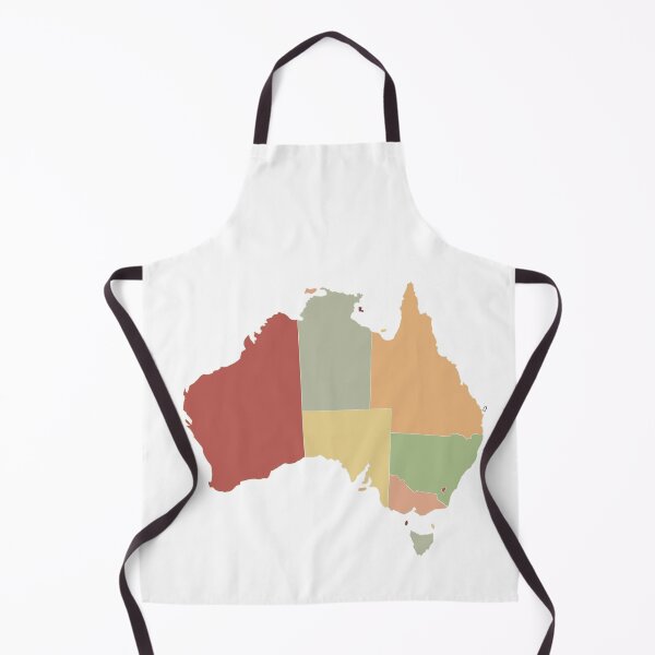 Item preview, Peach & Multicolour States Australia Map - Colourful States Line Art designed and sold by iampaulmorris.