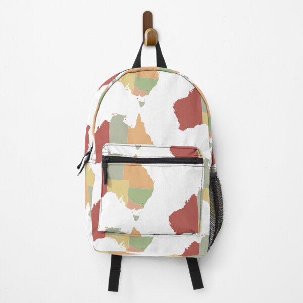 Item preview, Peach & Multicolour States Australia Map - Colourful States Line Art designed and sold by iampaulmorris.