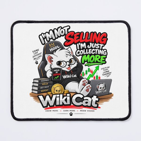Item preview, Wiki Cat Crypto Meme – I’m Not Selling, I’m Just Collecting More designed and sold by Obinne.