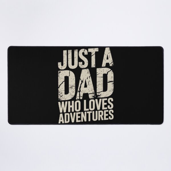 Item preview, Just A Dad Who Loves Adventures Silhouette Typography designed and sold by louda02.
